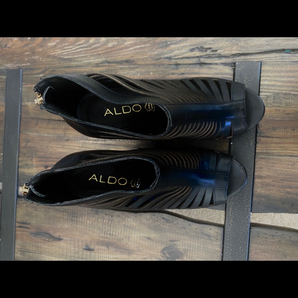 ALDO OCENAMA  black wedge heels - Picture 2 of 5
